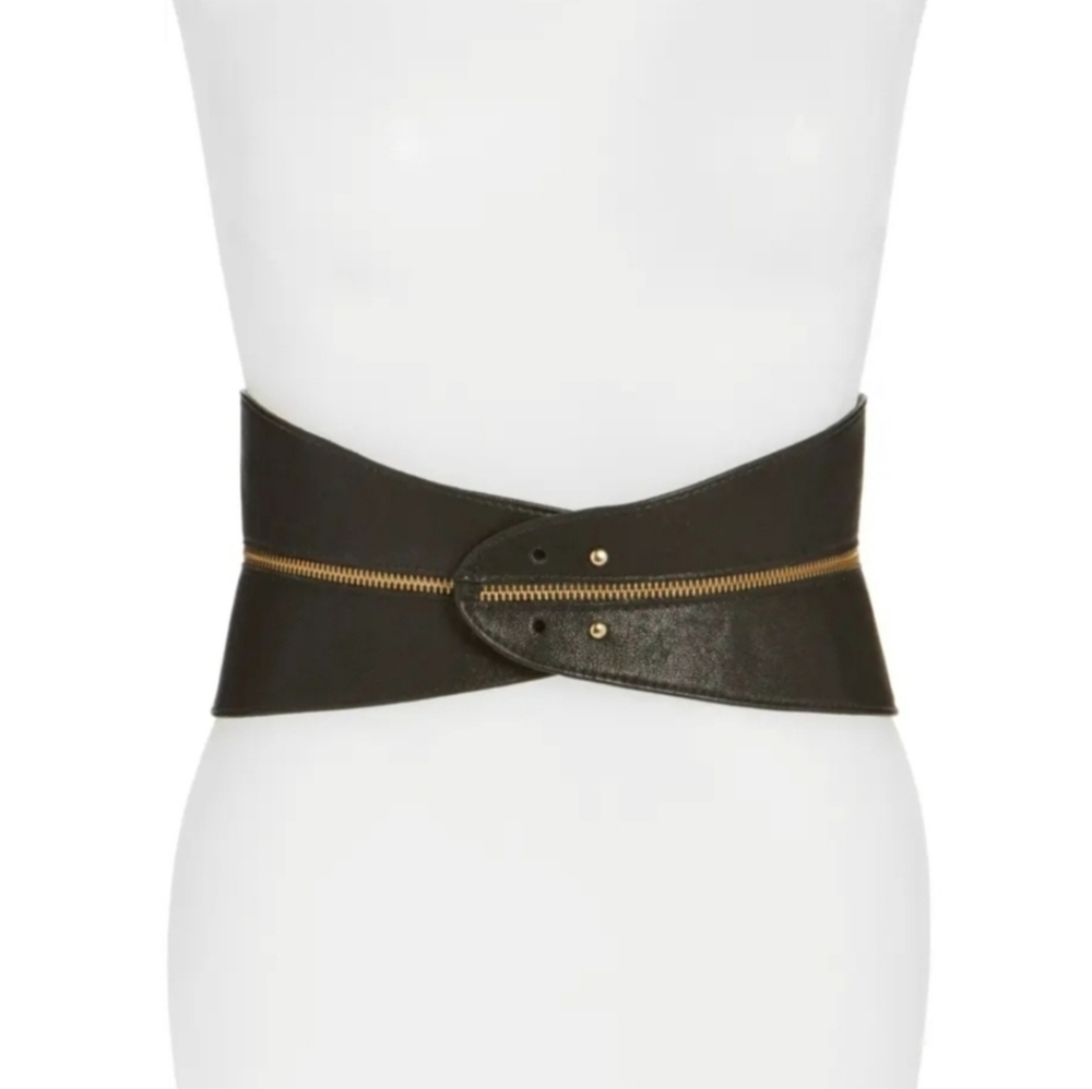 Raina leather corset belt